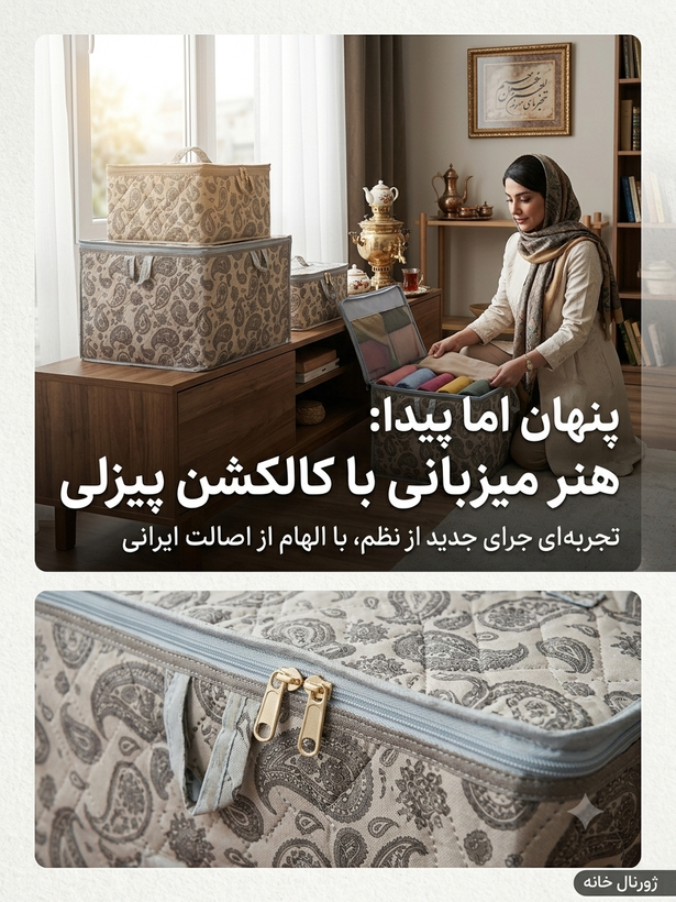 باکس (بوقچه)لحاف و تشک پارچه ای طرح ترمه سایز7