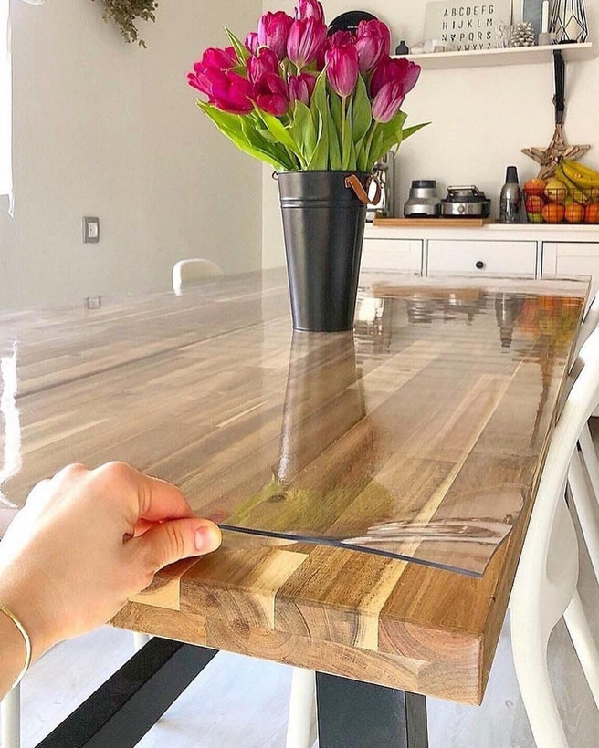 طلق رومیزی شفاف ظخیم 2 میل عرض 120 خارجی(آیسو)